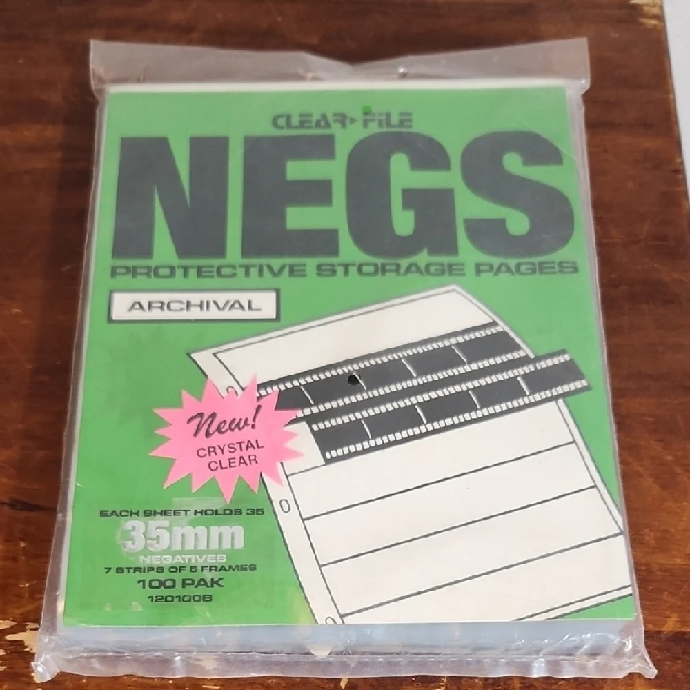 Vintage 35mm Negative Archival Storage Pages 100 Pack Sealed